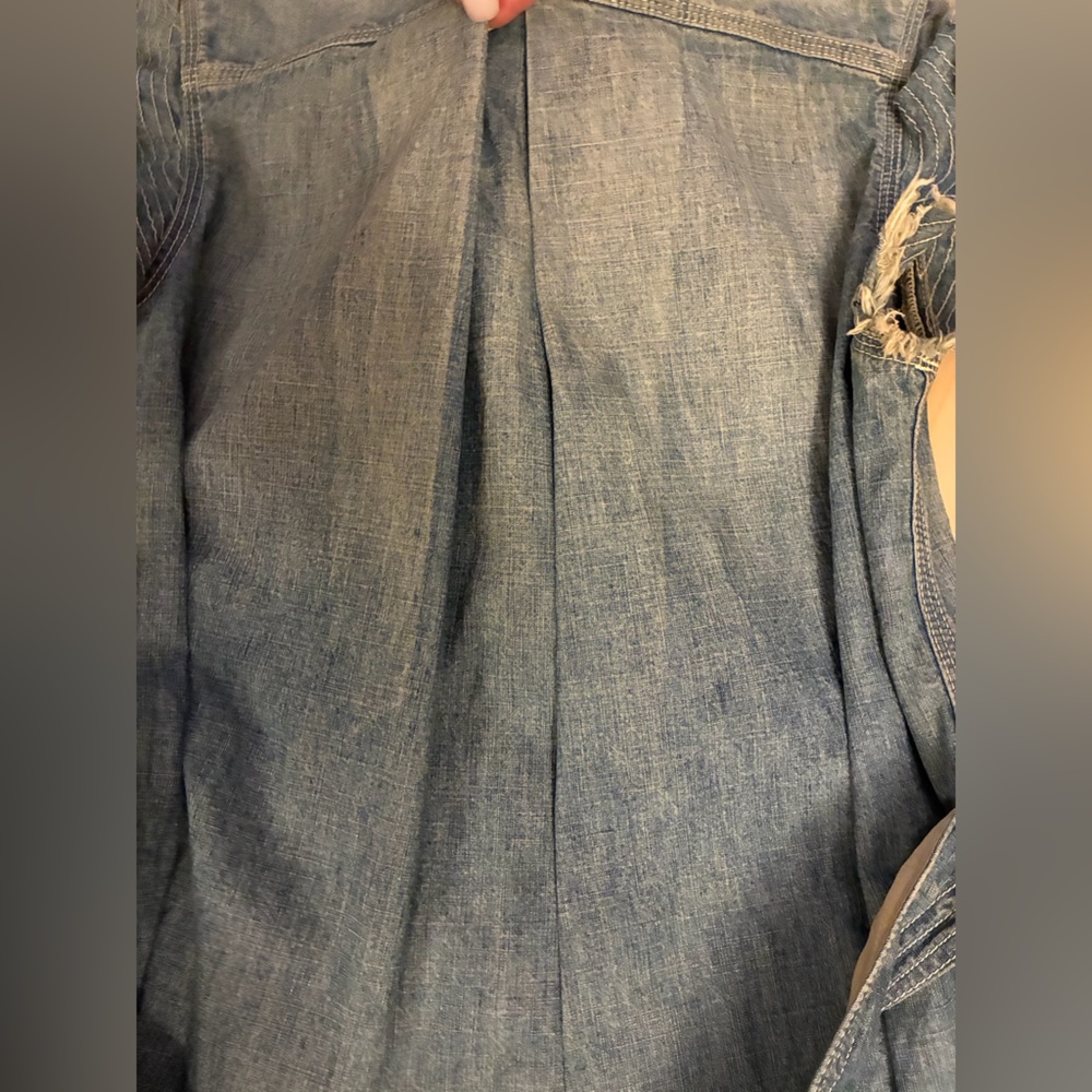 Vintage Sacai Luck Distressed Denim Belted Shirt Dress - Picture 9 of 16